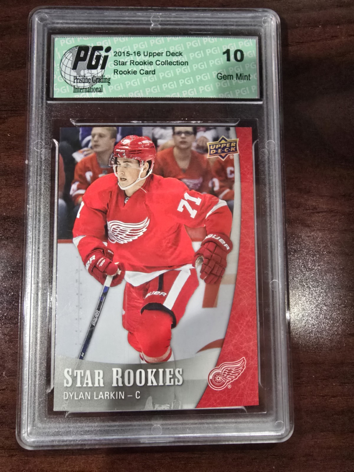Upper Deck 2015-16 Star Rookies Dylan Larkin #12 Rookie Detroit Red Wings PGI 10
