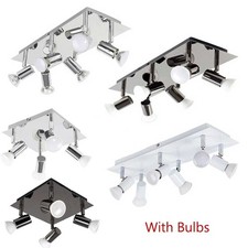6Way/4Way Ceiling Spot Light LED Adjustable Kitchen Spotlight Bar Lamp with Bulb