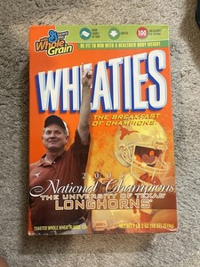 Wheaties 2005 Texas Longhorns National Champions Collectible Cereal Box