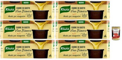 Knorr Cuore di Gusto Vino Bianco, Vegan, gluten -frei, 6x 112g+Polpa 400g