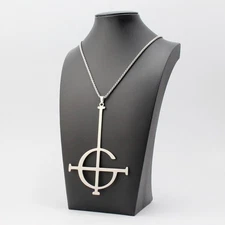 Big Ghost B.C. Nameless Ghoul Necklace Stainless Steel Halloween Pendant logo