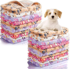 40 Pcs Dog Blankets Soft Fluffy Fleece Washable Puppy Sleep Blankets Small Mat f