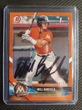2018 Bowman Draft WILL BANFIELD #BD-113 Orange /25 SP Auto MARLINS / REDS