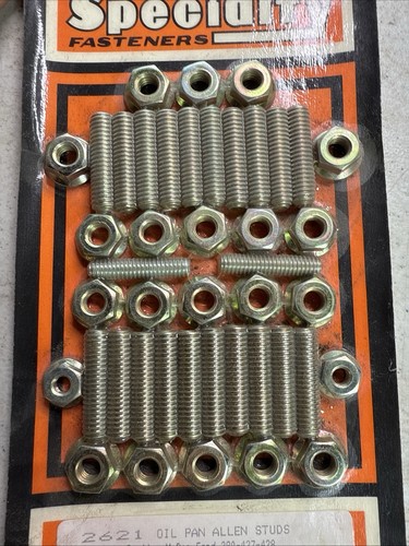 Specialty Fasteners 2621 Oil Pan Allen Studs Chev BB, Pontiac, MoPar, Ford - Foto 3 di 5