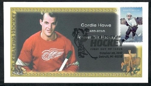 USA 2017 Canada FDC: The History of Hockey Homemade Rare Cachet - Gordie Howe