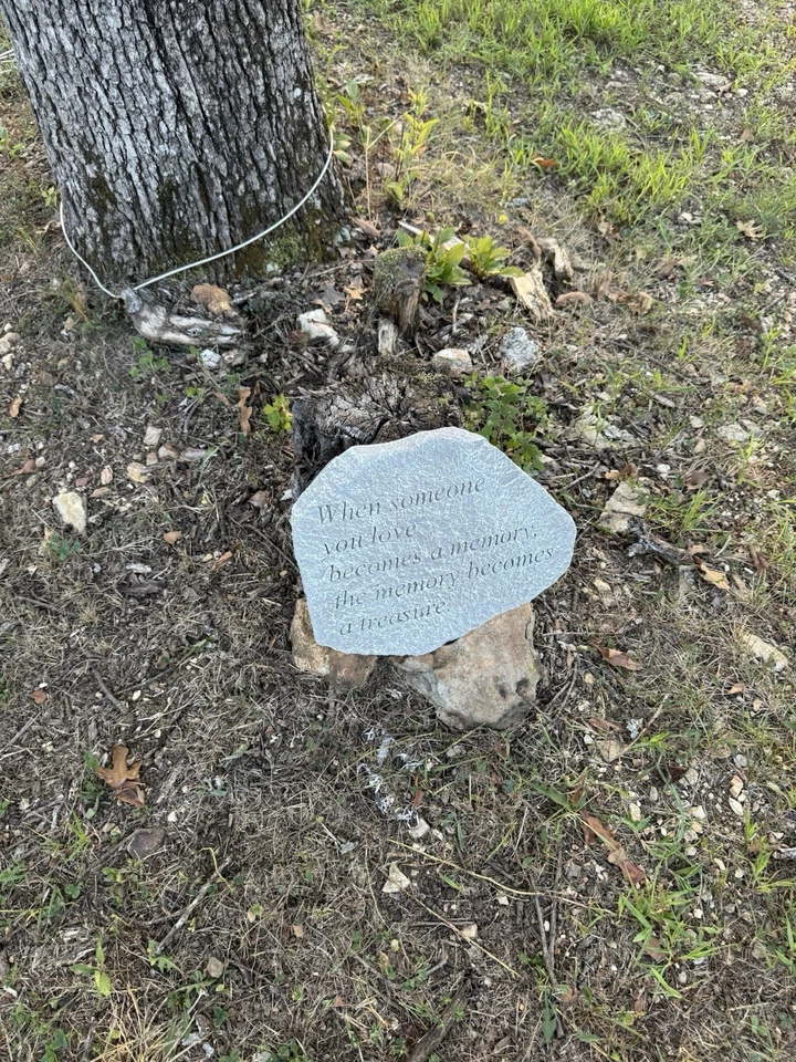 Piedra conmemorativa hormigón jardín adorno decoración patio arte memoria se convierte en un tesoro Foto 4 de 4