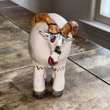 Chris Moses Raku Zoo Studio Pottery Animal Sculpture Whimsical Folk Art Dirpy