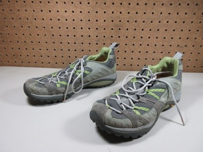 Merrell womens gray lime Siren sport trail hiking shoes 8 M