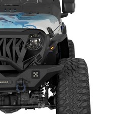 4pcs Front Rear Fender Flares W Turn Signal Lights For Jeep Wrangler Jl 18-25