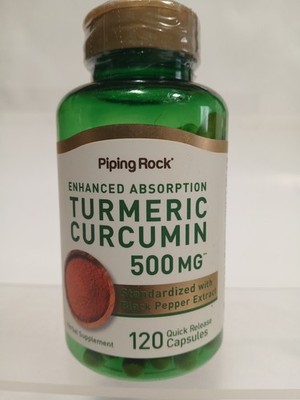 Turmeric Curcumin 120 Quick Release Capsules 500 mg with Black Pepper Extract