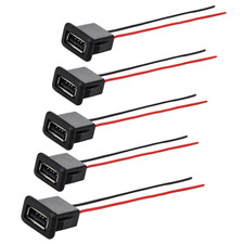 5 Pz Presa USB 3A a 2 Pin, Connettore USB Femmina a 2 Fili Con Fibbia Con Scanal