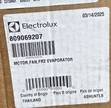 809069207 Electrolux Frigidaire Refrigerator Evaporator Fan Motor New OEM