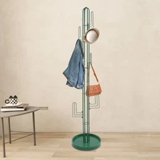 Clothing Rack Stand Freestanding Coat Rack Cactus Shape Clothing Stand 40*175cm