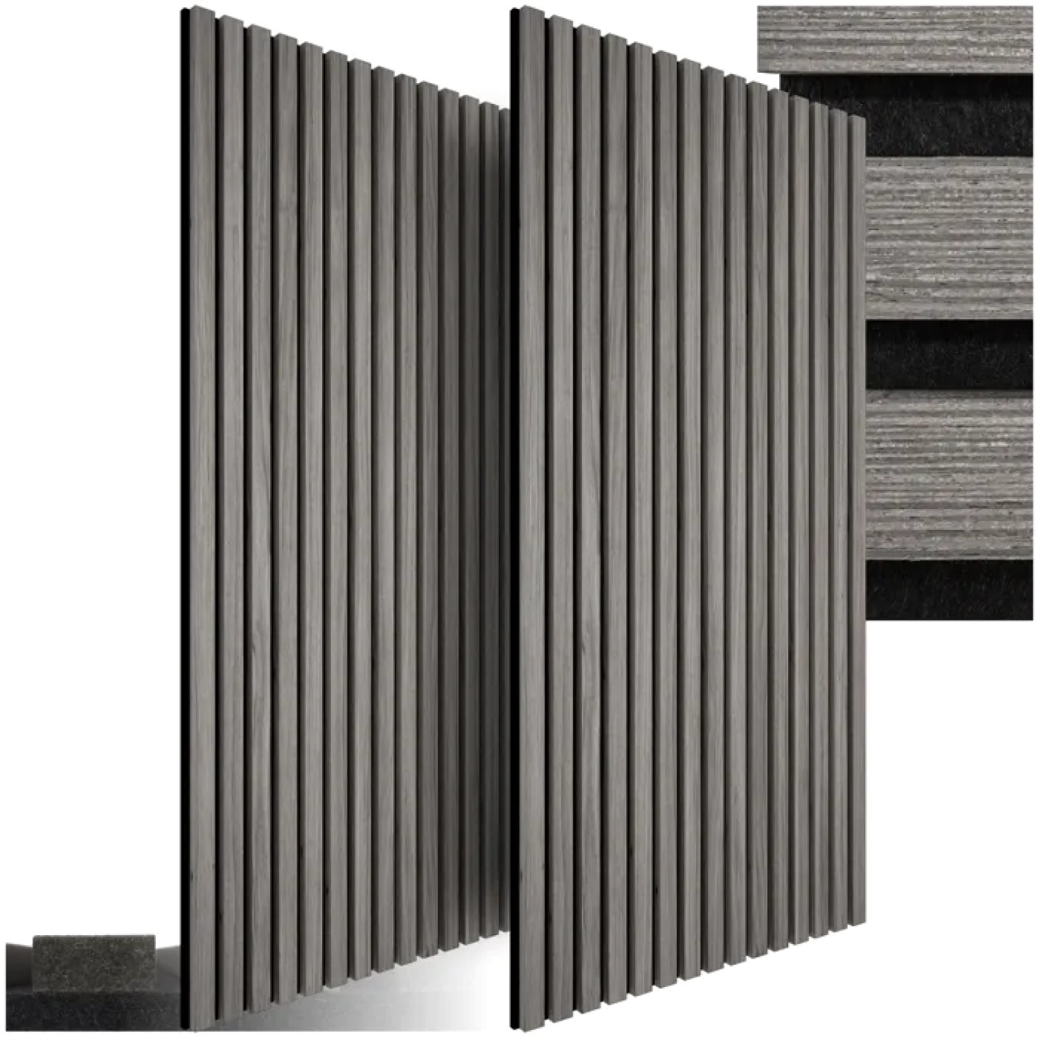 Panneau acoustique anti-écho TECTAKE bois de chêne gris 60x120cm isolation