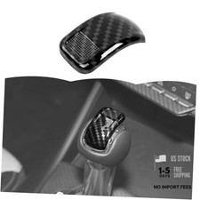 Gear Shift Knob Cover Trim Decorative Interior Accessories Black Carbon Fiber