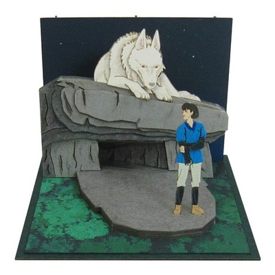 Sankei Studio Ghibli mini Princess Mononoke Moro and ashitaka papercraft MP07-42