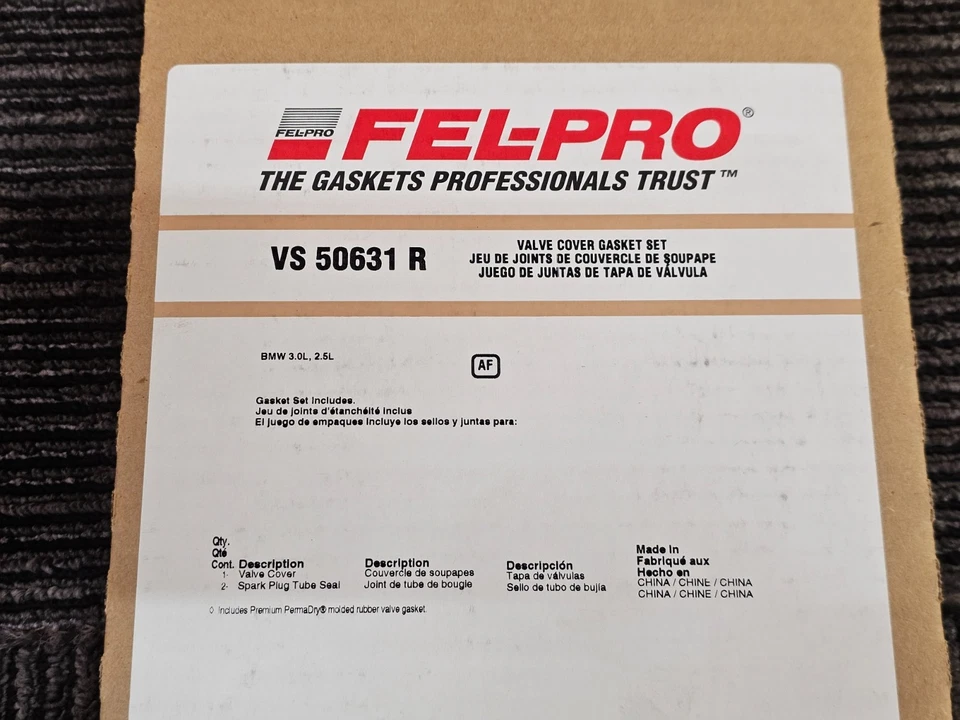 Junta de cubierta de válvula Fel-Pro VS 50631 R para BMW L6 2004-2003 2,5 L DOHC Foto 2 de 4