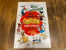 Walt Disney's Cartoon Short Subjects Poster 1965 27" x 41" Mickey Mouse