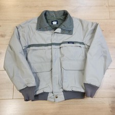Vintage Woolrich Jacket Mens Medium Gray Insulated Bomber USA Made Winter