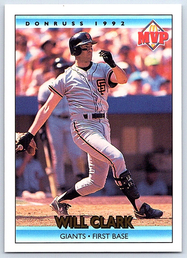 1992 Donruss McDonald's MVP Will Clark San Francisco Giants #18