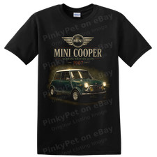Mini Cooper 1967 Classic British Car Vintage Retro Graphic T Shirt Collector Tee