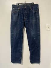 Levi's Mens501 Original Fit Straight Leg Premium Denim Jeans 36x34 Blue Slevedge