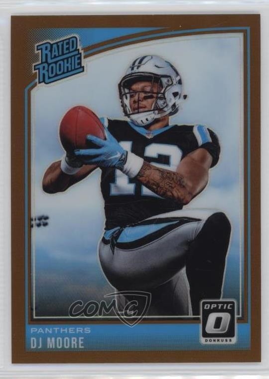 2018 Donruss Optic Rated Rookie Bronze Prizm DJ Moore #166 0hr4
