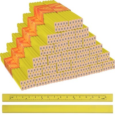 300 Pcs Carpenter Pencils 7 Inch Octagonal Flat Carpenter Marking Pencils Har...