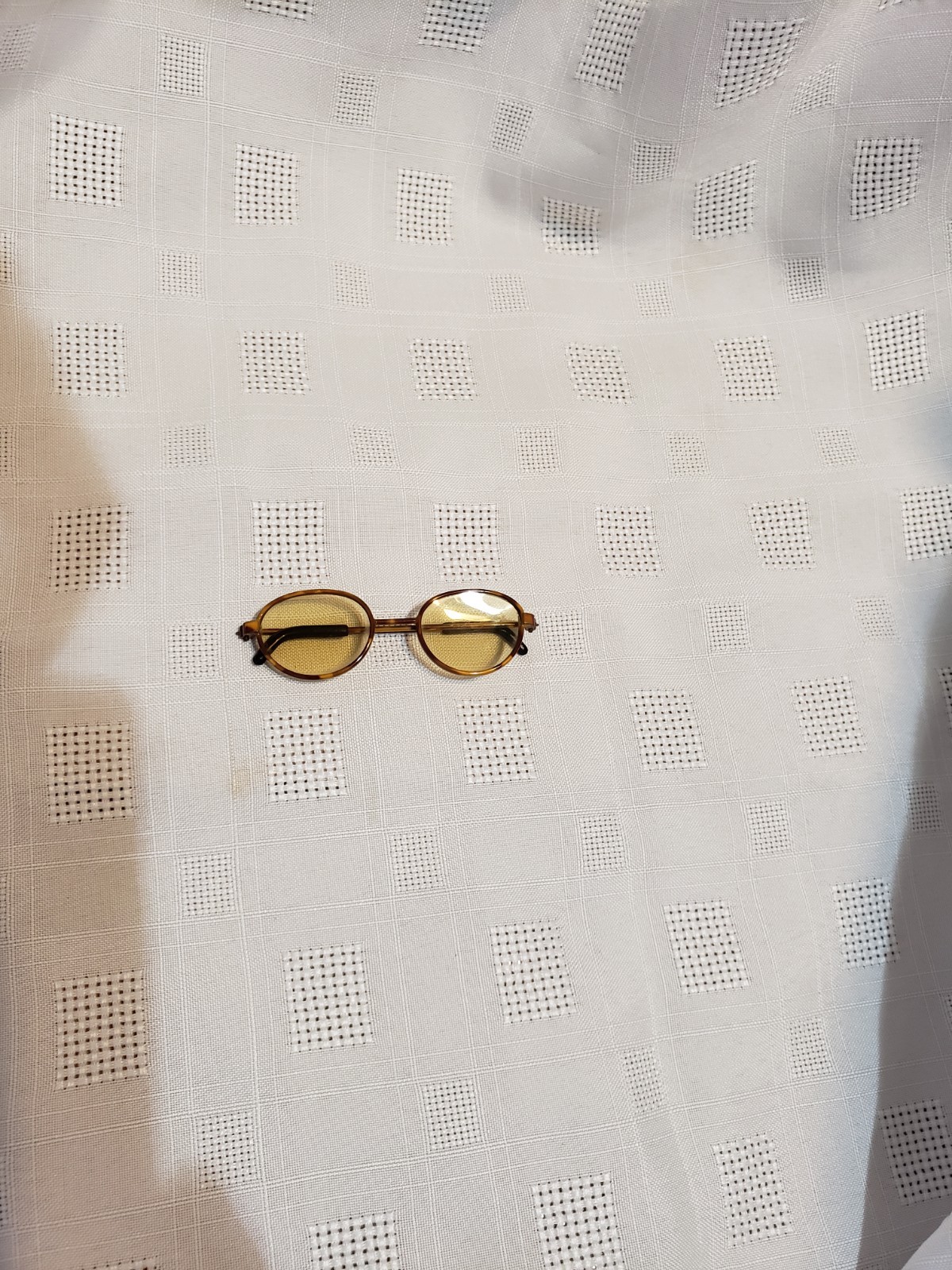 Vintage Yellow Tortoise Shell Look Miniature Doll/ Teddy Spectacle Eye Glasses