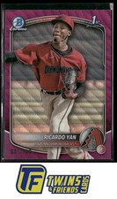 2025 Bowman #BCP-31 Ricardo Yan Chrome Prospects Fuchsia Wave Refractor #/199