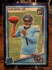 Cam Ward Rated Rookie PURPLE SHOCK PRIZM 2025 Donruss Optic 🔥 Titans QB RC 🔥