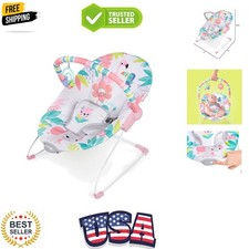 Baby Bouncer Soothing Vibrations Infant Seat - Removable-Toy Bar, Nonslip Fee...