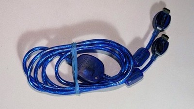 Intec GameBoy Advance GBA Game Link Cable x1 Clear Blue 4ft 8in Cable Length 