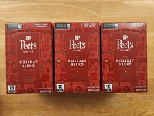 Lot Of 30 Peet's 2025 Holiday Blend Dark Roast Ground Coffee K-Cups Peets 8/7/26