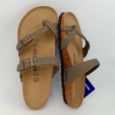Birkenstock Mayari Women's Sandals Stone Birko-Flor Nubuck EU 37