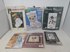 Vintage Christmas Cross Stitch Kit Lot Dimensions Gold Santa  239 