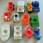Lot 12 Vintage Fisher Price Little People Vehicles Car Boat Mail Police