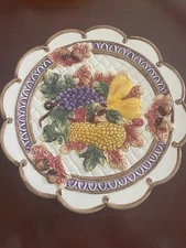 Fitz and Floyd Harvest Time Autumn Thanksgiving luncheon plate