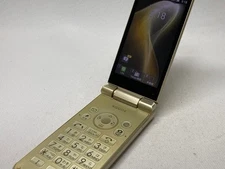SHARP AQUOS Keitai 2 601SH Gold Flip Phone Softbank SIM Free Used From Japan