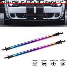 NEO 7.87'' Sporty Style Auto Front Bumper Lip Splitter Strut Rod Tie Support Bar