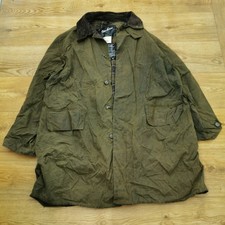 Barbour Classic 3/4 Cappotto Cera Uomo XXL 2XL Verde Bottoni A850 Giacca Country