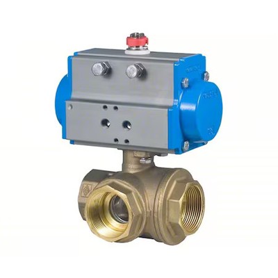 Bonomi 8P0129lf-1/2-C1 Pneumatic Three-Way Ball Valve