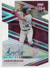 Aaron Bracho 2020 Elite Extra Edition Prime Numbers Die-Cut #/75 Card #123 AUTO