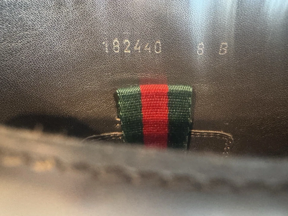 Auténticas botas de montar Gucci de cuero y gamuza con herrajes dorados y logotipo Gucci Foto 4 de 4