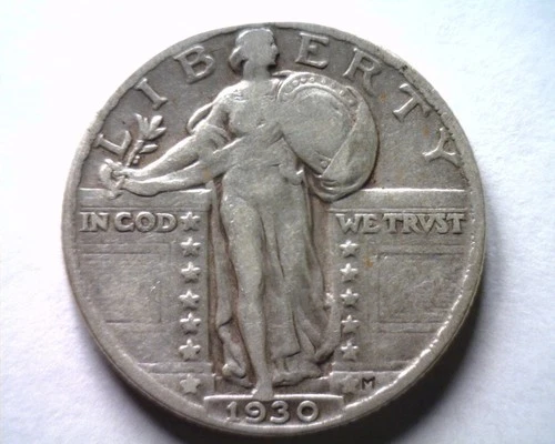 1930 STANDING LIBERTY QUARTER VERY FINE VF NICE ORIGINAL COIN FROM BOBS COINS