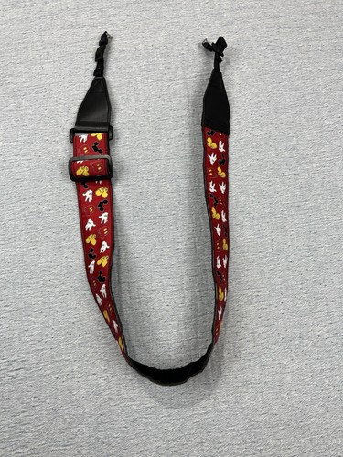 Disney Camera Strap Mickey Mouse Ears Gloves Shorts Shoes Red Adjustable - Picture 2 of 6