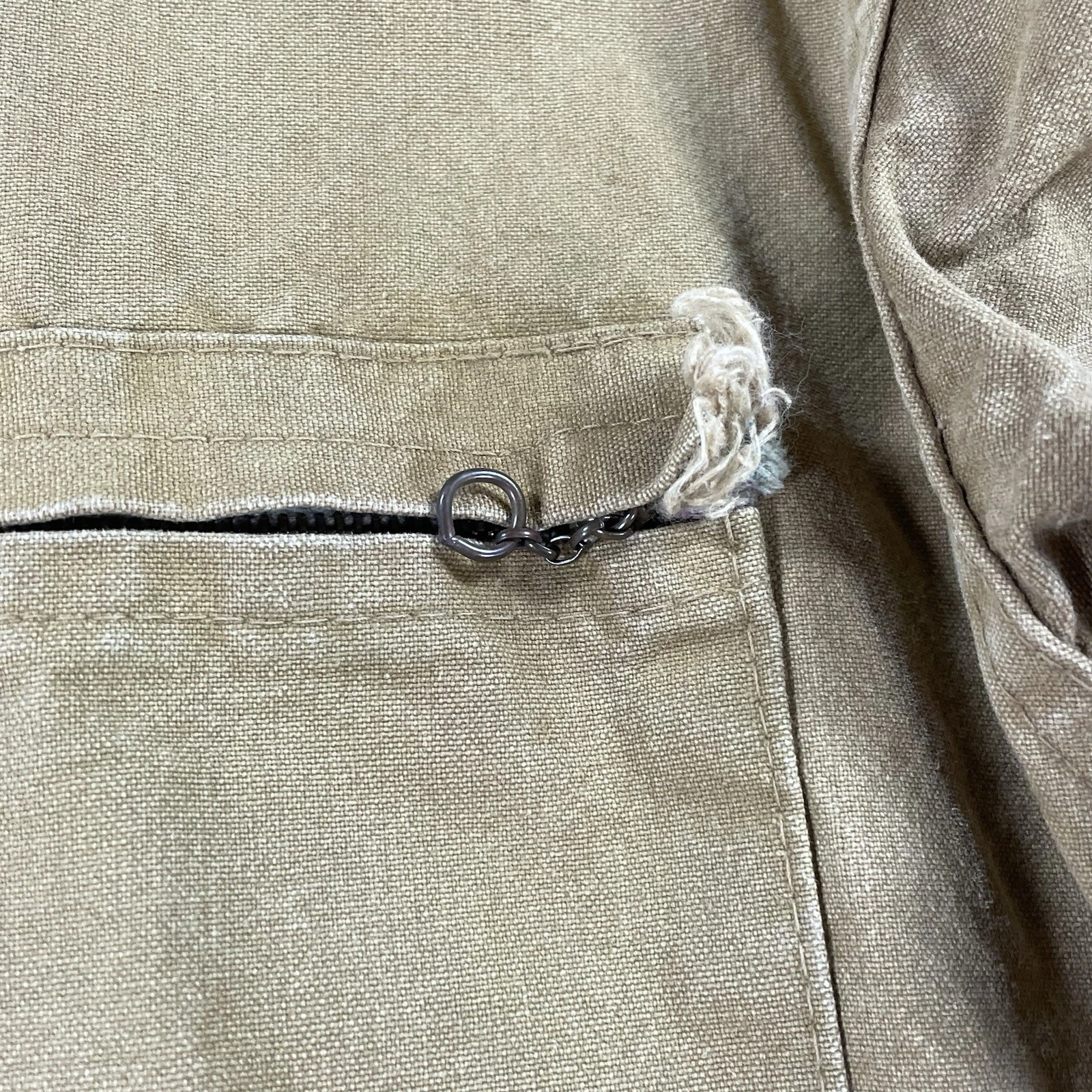 Vtg 60s Bullseye Bill Hunting Jacket Tan Duck Canvas - Mens L - like carhartt - product detail image 19