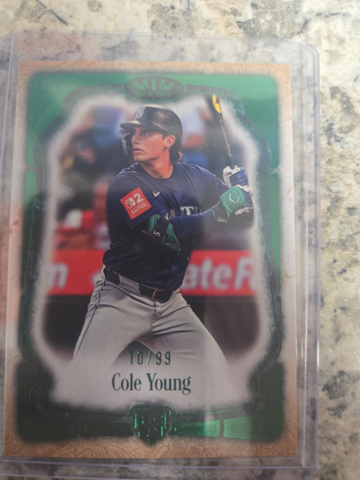 2026 Topps Tier One Cole Young #86 Green Foil /99 RC