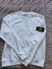 Felpa girocollo Bianca Stone Island Taglia M Medium