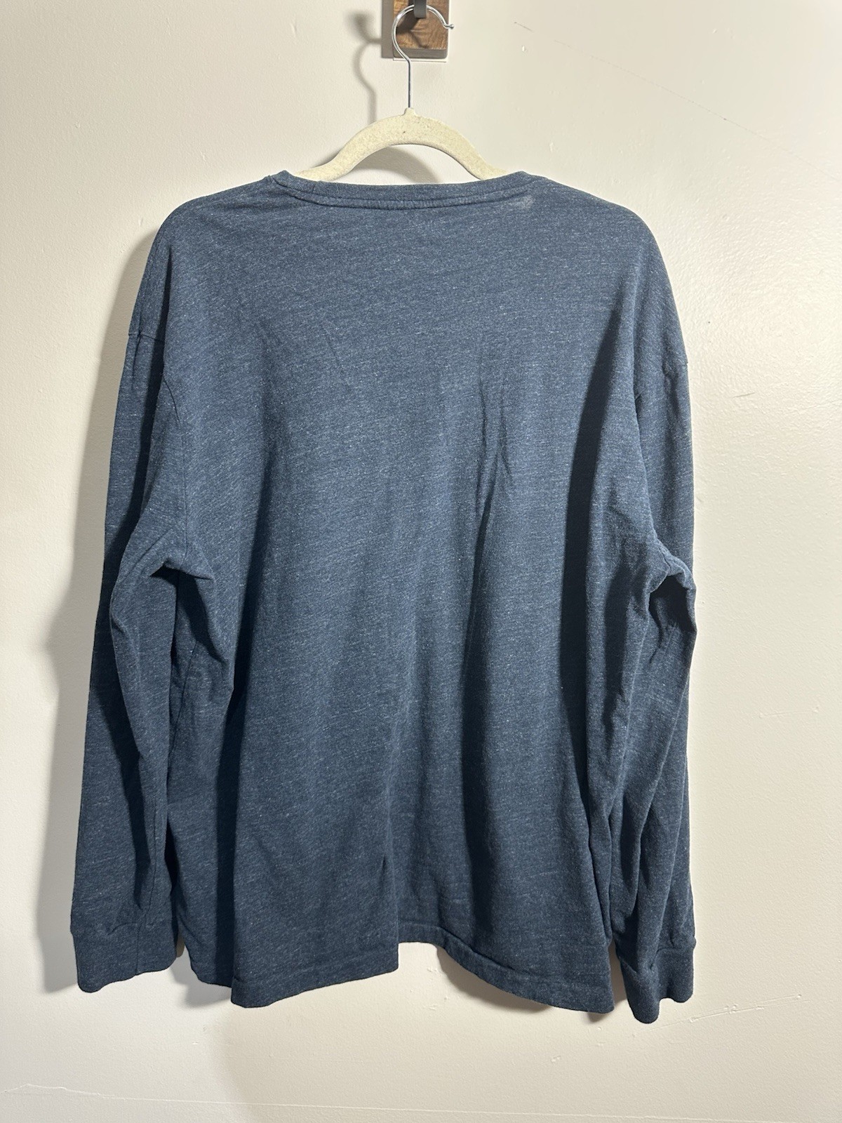 Polo Ralph Lauren Uomo XL Camicia Blu Manica Lunga Pony Vestibilità Classica T shirt